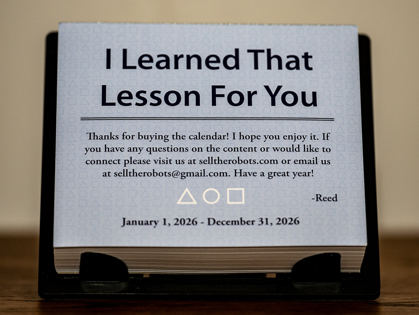 I Learned That Lesson For You | 2026 Daily Planner